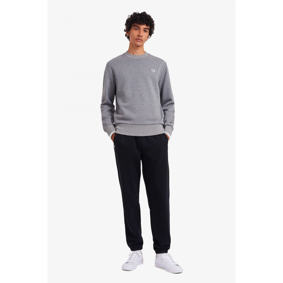 Fred Perry Crew Neck Sweatshirt — Steel Marl - Public Mercantile