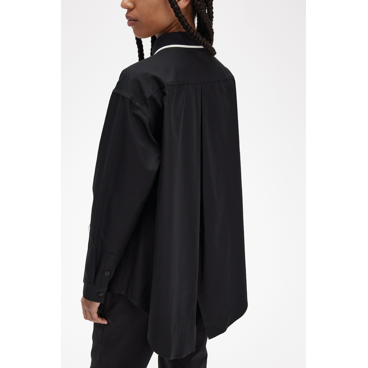 Fred Perry Fishtail Shirt - Black - Public Mercantile