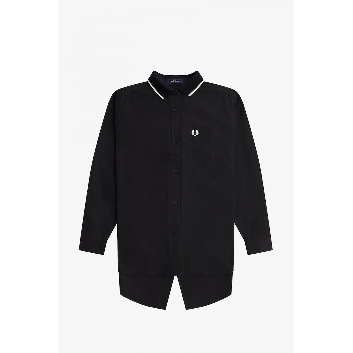 Fred Perry Fishtail Shirt - Black - Public Mercantile