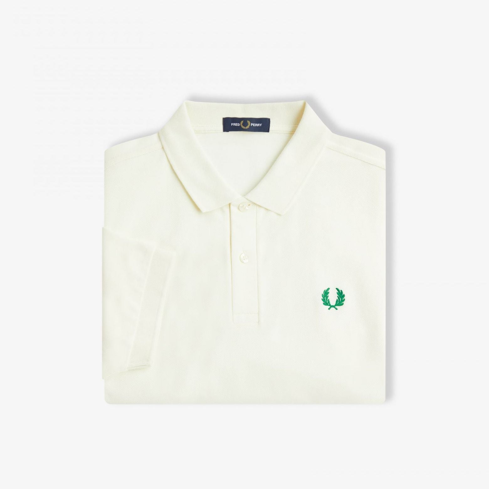 Fred Perry Tennis Shirt — Ecru/Fred Perry Green - Public Mercantile