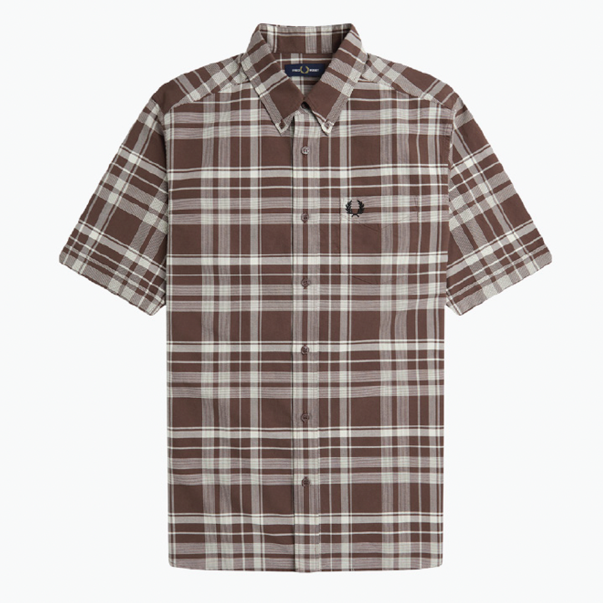 Fred perry gingham shirt short sleeve shop