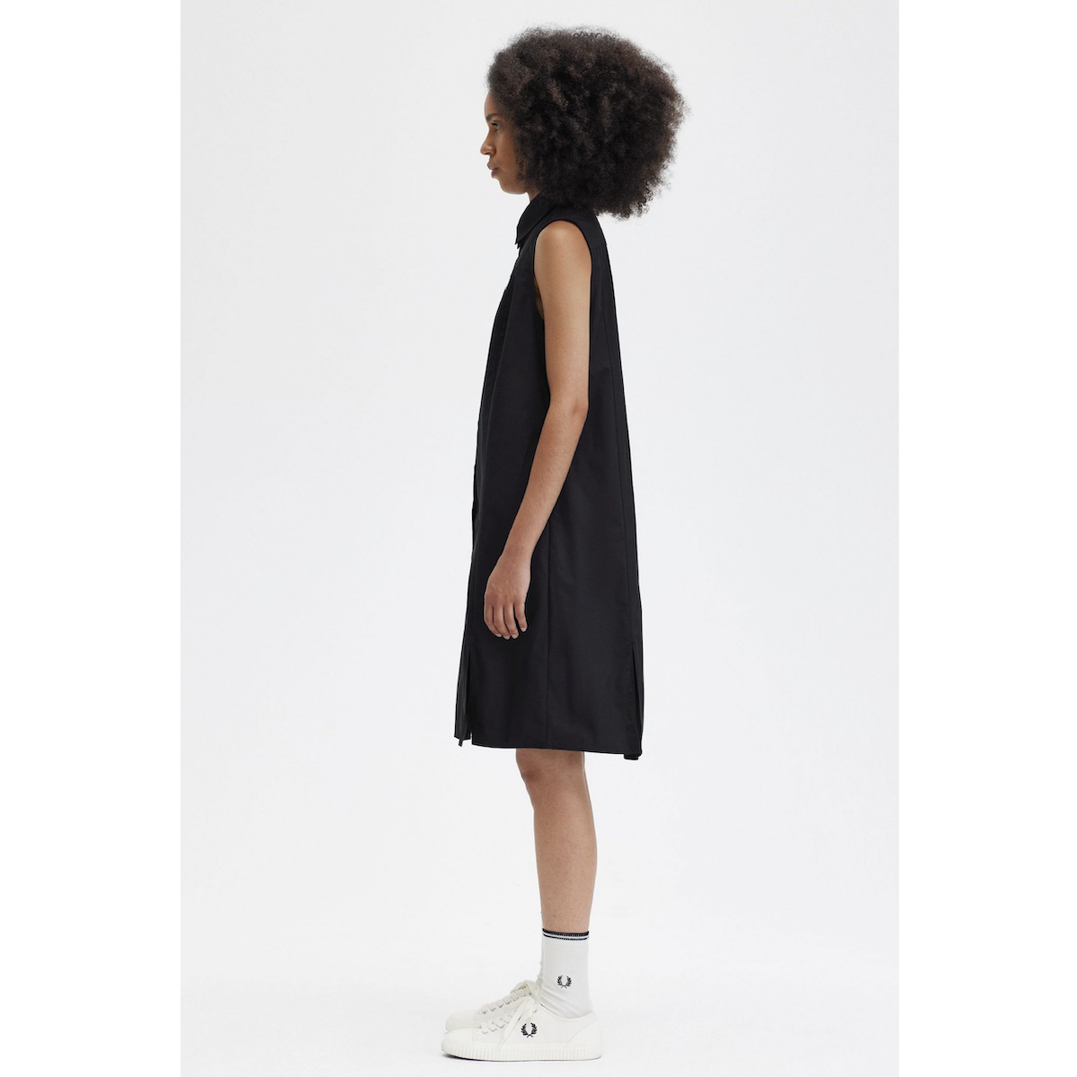 Fred Perry Sleeveless Shirt Dress — Black - Public Mercantile