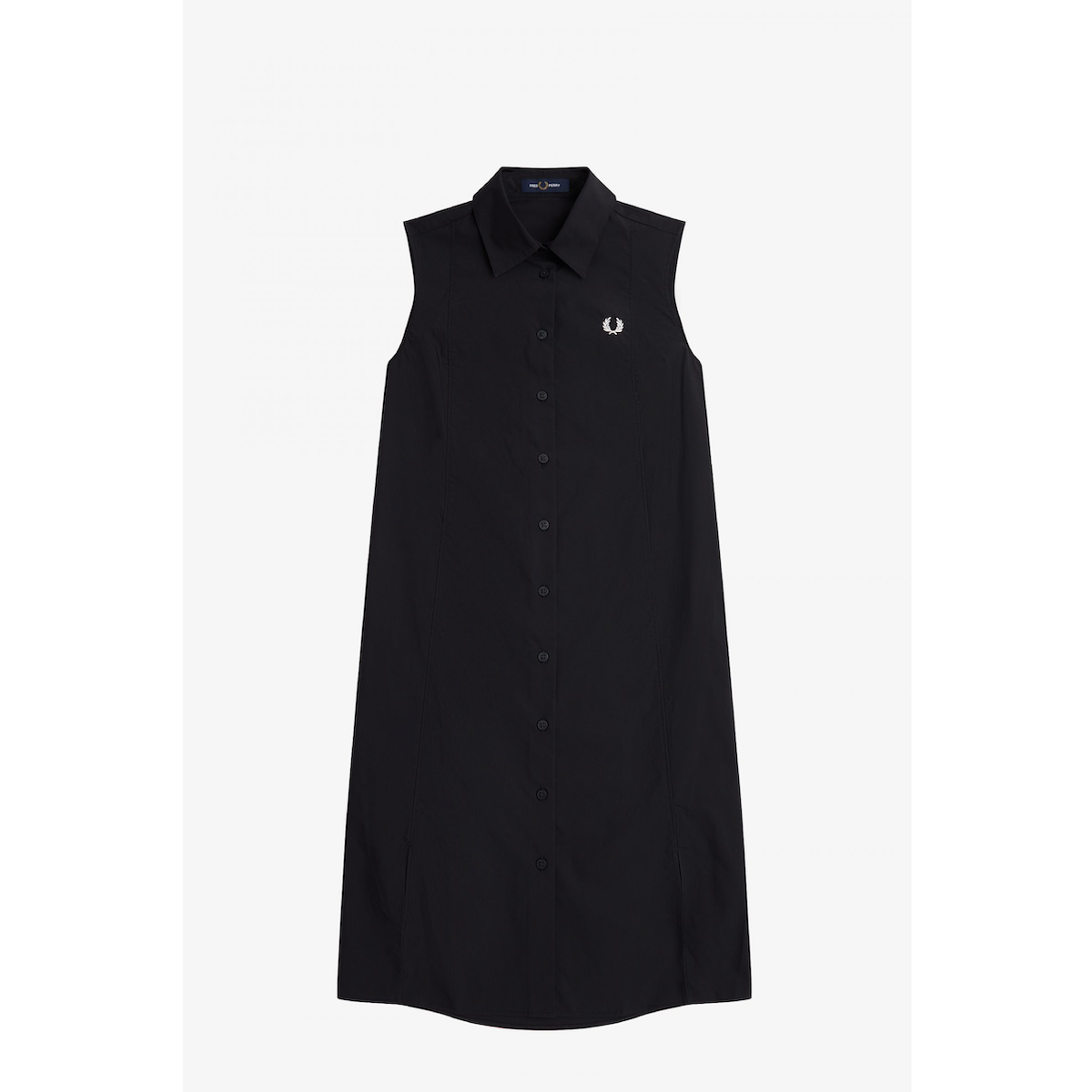 Fred Perry Sleeveless Shirt Dress — Black - Public Mercantile