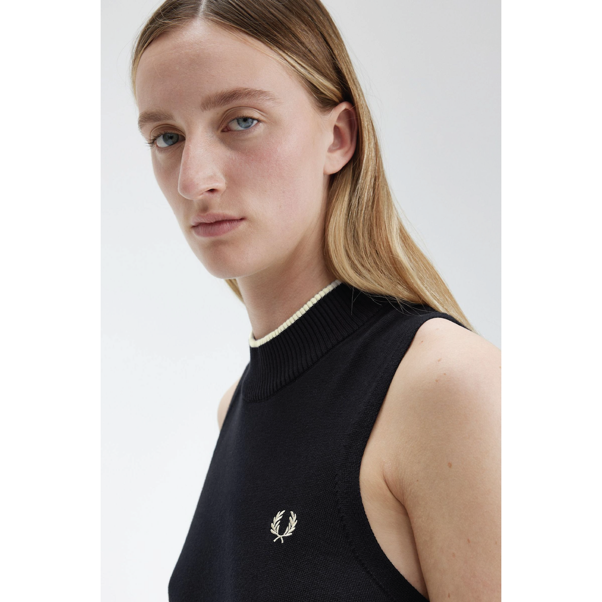 Fred Perry Striped Knitted Dress — Black - Public Mercantile