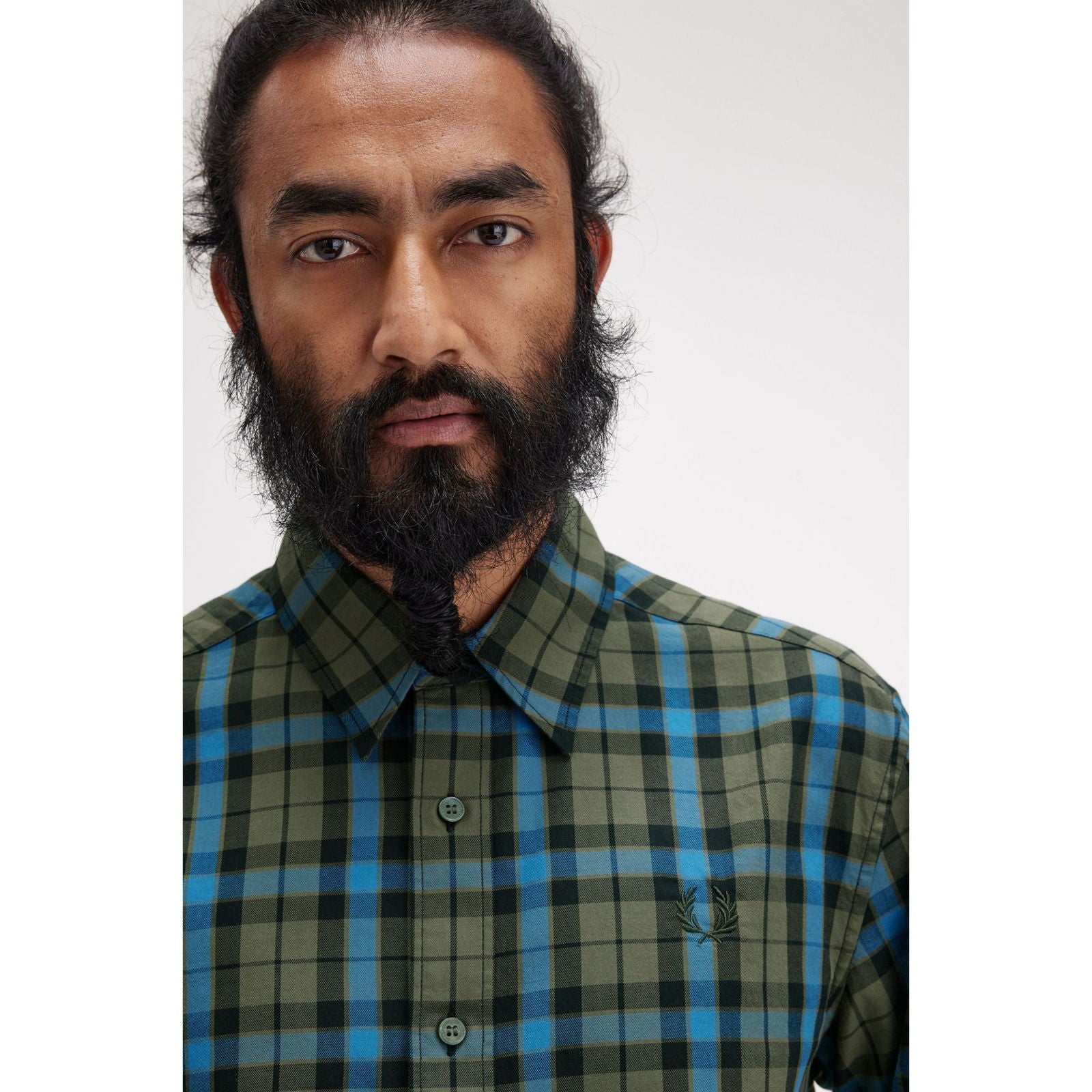 Fred Perry Tartan Twill Shirt - Laurel Wreath Green - Public Mercantile