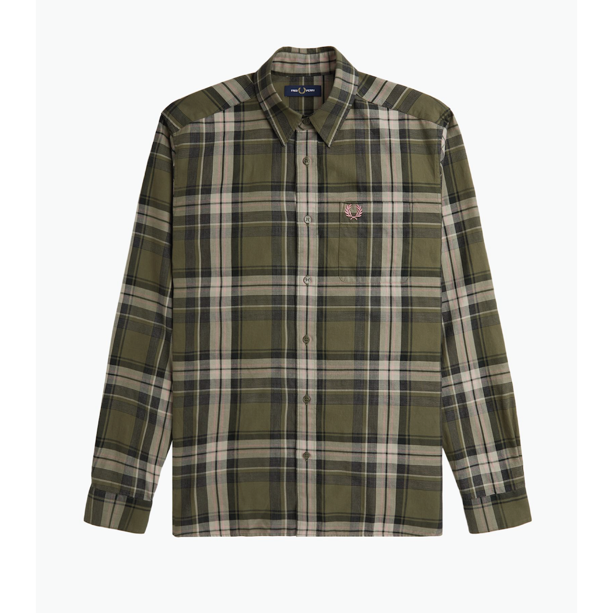 Fred Perry Tartan Twill Shirt - Uniform Green - Public Mercantile