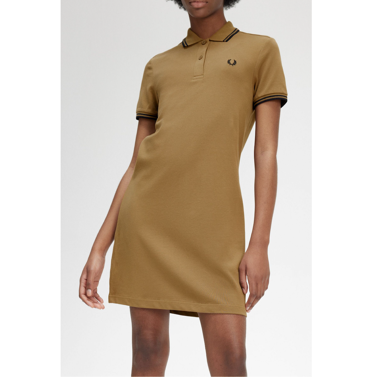 Fred Perry Twin Tipped Shirt Dress - Shaded Stone - Public Mercantile