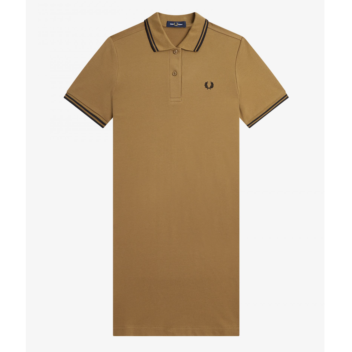 Fred Perry Twin Tipped Shirt Dress - Shaded Stone - Public Mercantile