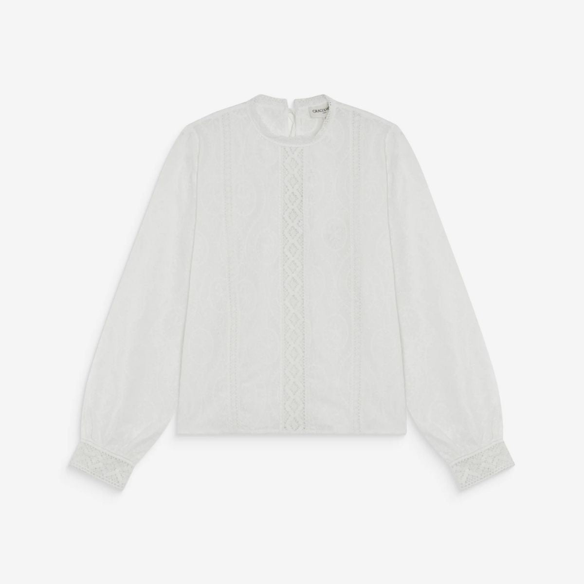 Abigail English Embroidered Shirt — Ivory - Public Mercantile