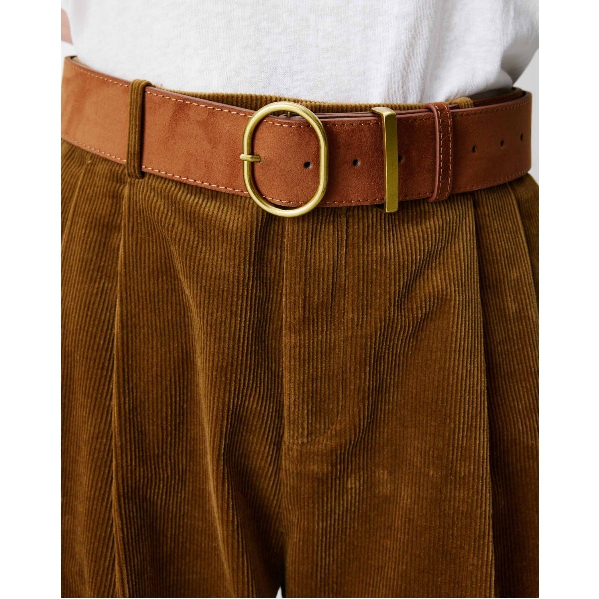 Abriel Wide-Legged Corduroy Pants — Coffee - Public Mercantile