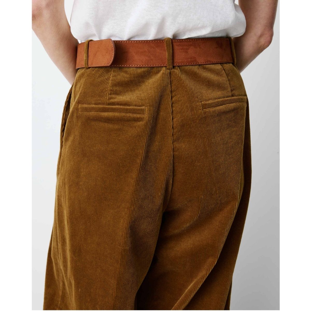 Abriel Wide-Legged Corduroy Pants — Coffee - Public Mercantile