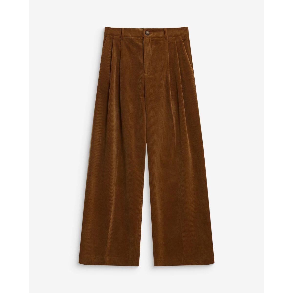 Abriel Wide-Legged Corduroy Pants — Coffee - Public Mercantile