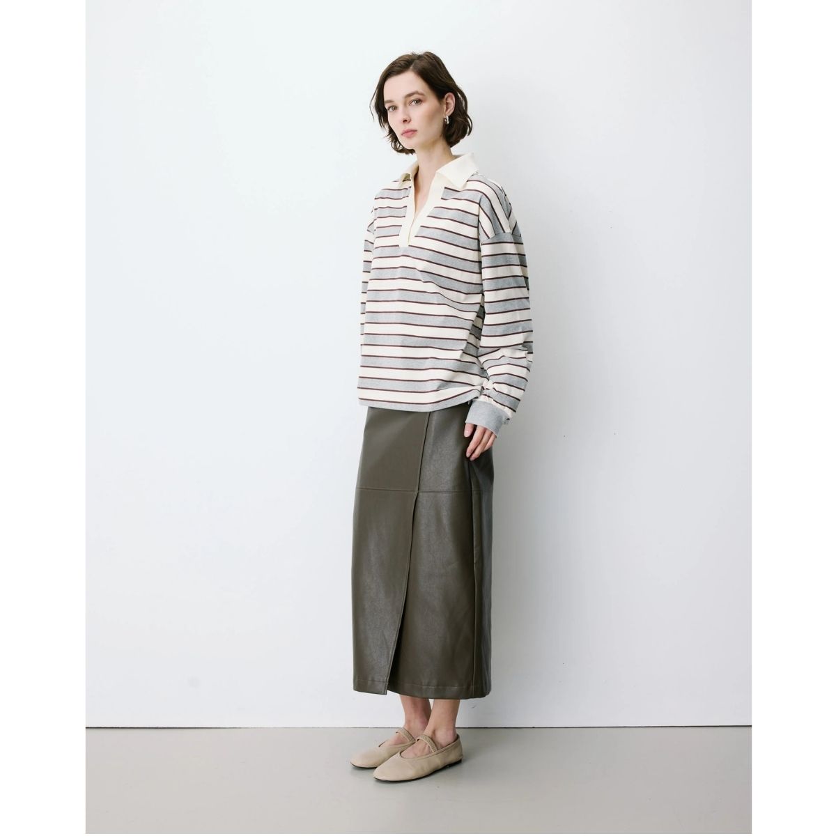 Aron Oversized Rugby Shirt — Grey Stripe - Public Mercantile