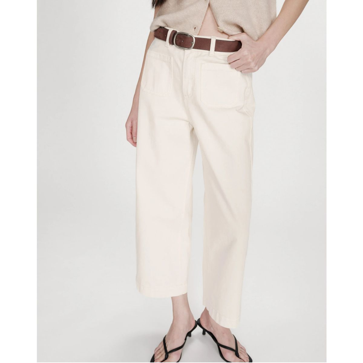 Joe 7/8 Loose Jeans — Ecru - Public Mercantile