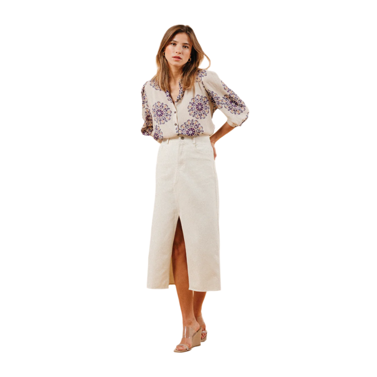 Grace & Mila Paris Maureen Skirt — Ecru - Public Mercantile