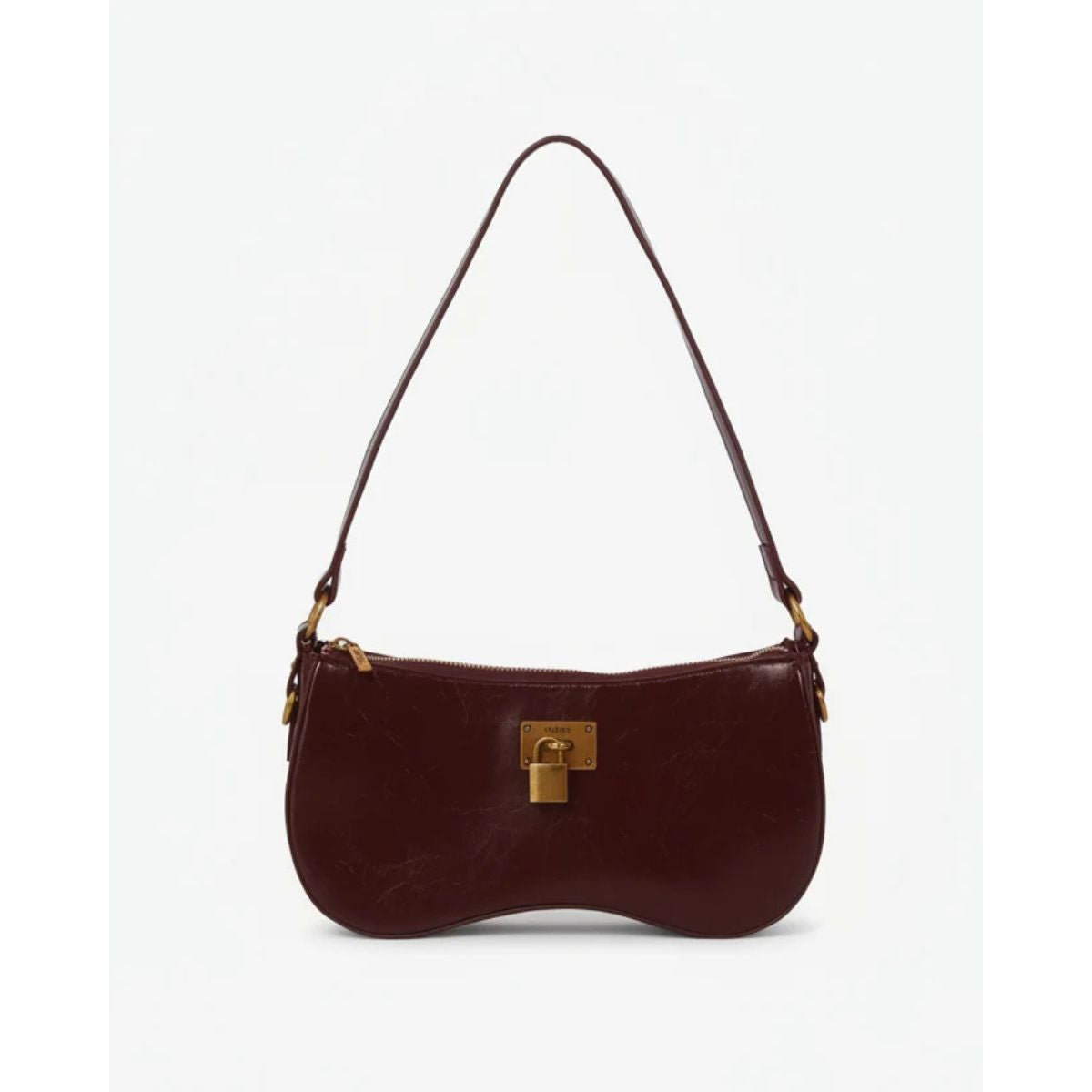 HVISK Basel Raw Padlock Bag — Deep Burgundy - Public Mercantile
