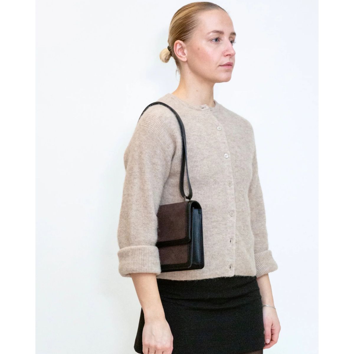 HVISK Callie Brushed Crossbody Bag — Brown Umber - Public Mercantile