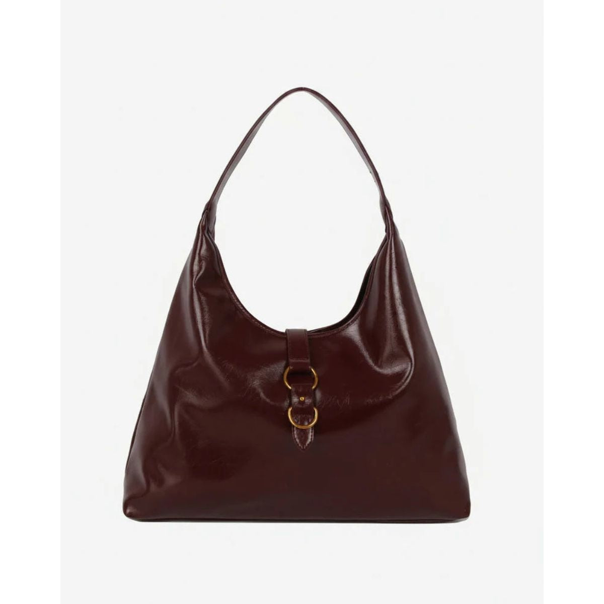 HVISK Lola Raw Hardware Bag — Deep Burgundy - Public Mercantile