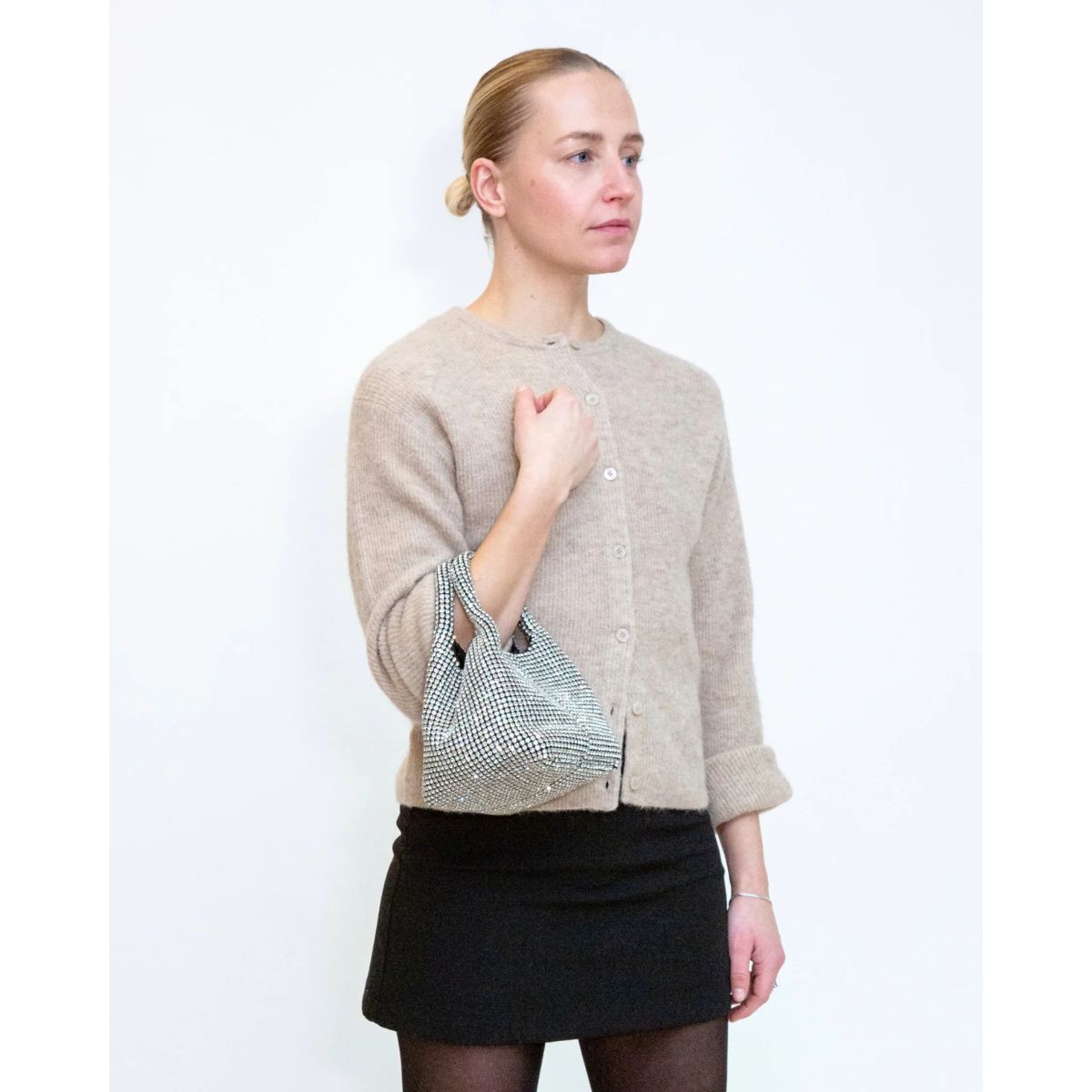 HVISK Merry Rhinestone Bag — Silver - Public Mercantile