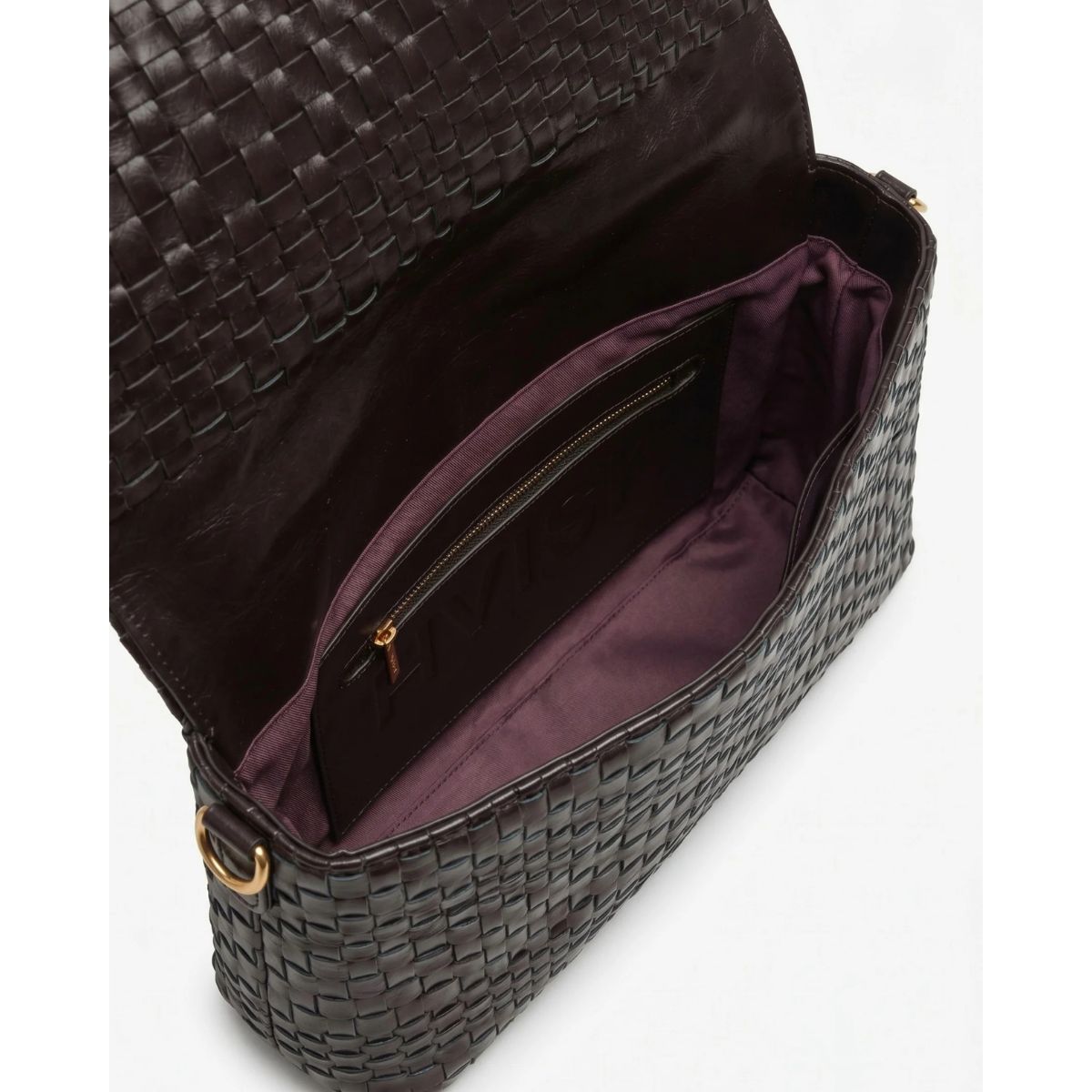 HVISK Arlene Braided Foldover Bag — Brown Umber - Public Mercantile