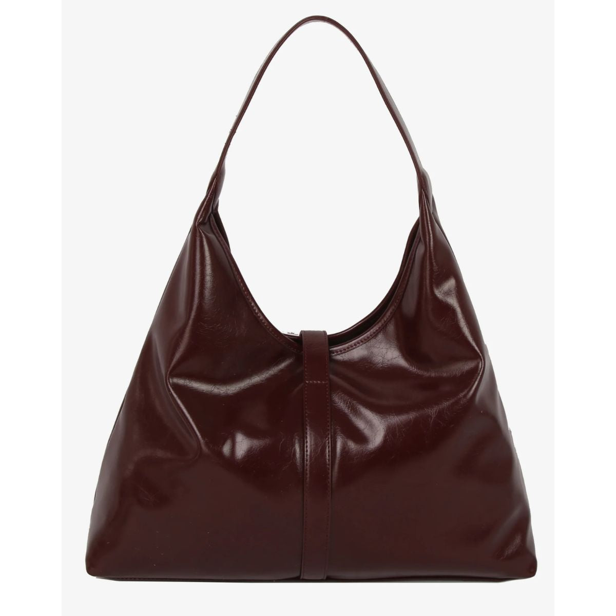 HVISK Lola Raw Hardware Bag — Deep Burgundy - Public Mercantile
