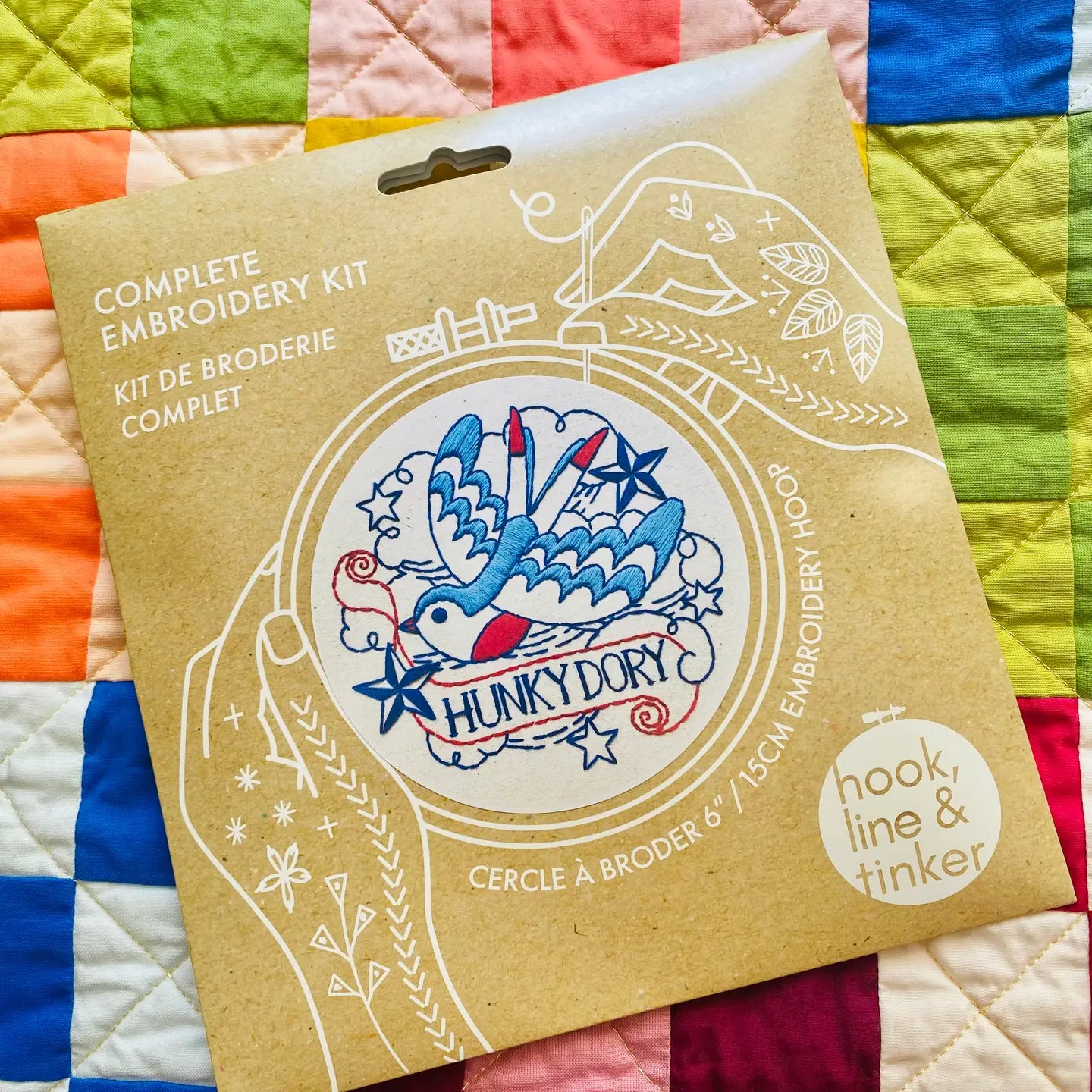 Hunky Dory Complete Embroidery Kit - Public Mercantile