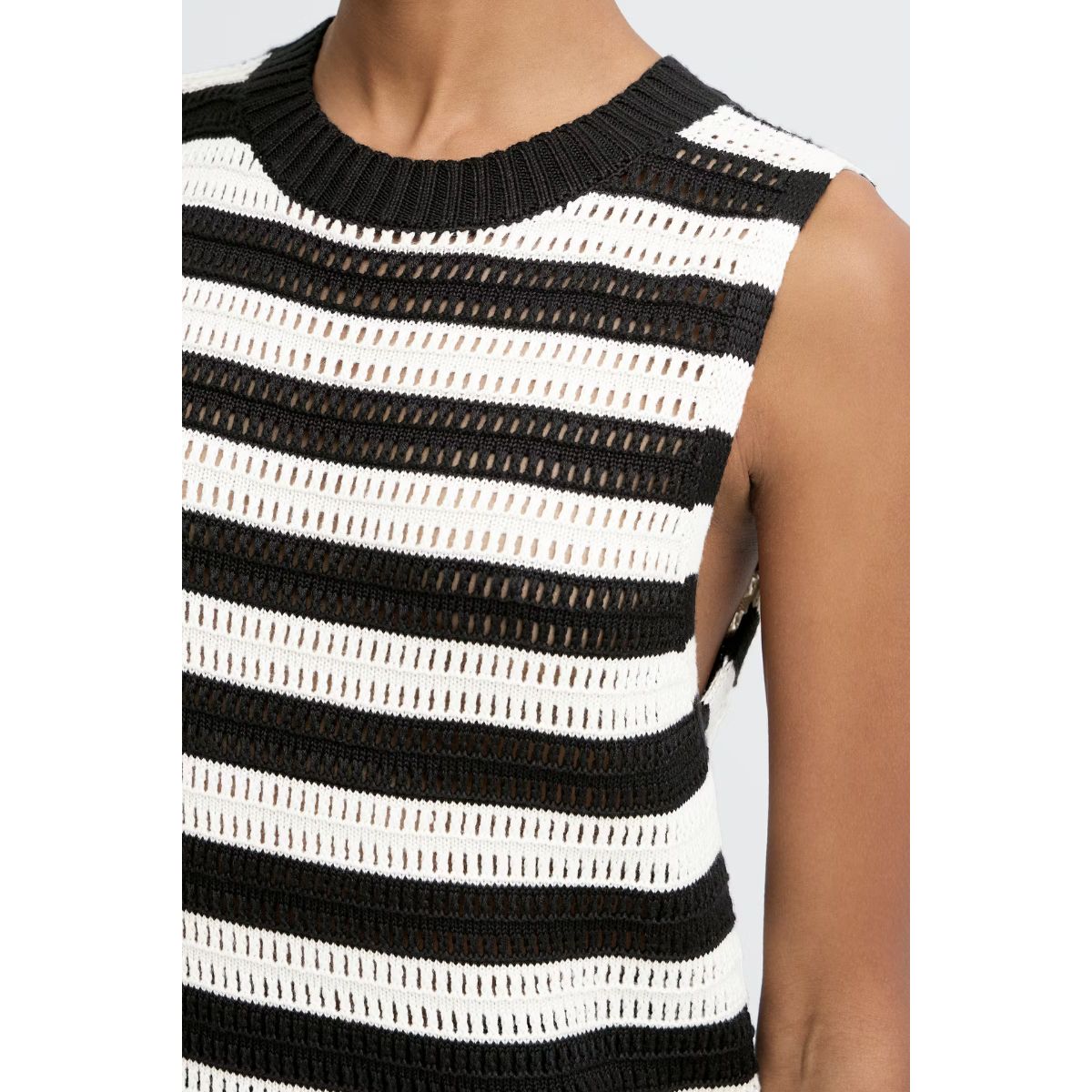 Betues Sleeveless Knit Top— Black & Almond Milk - Public Mercantile