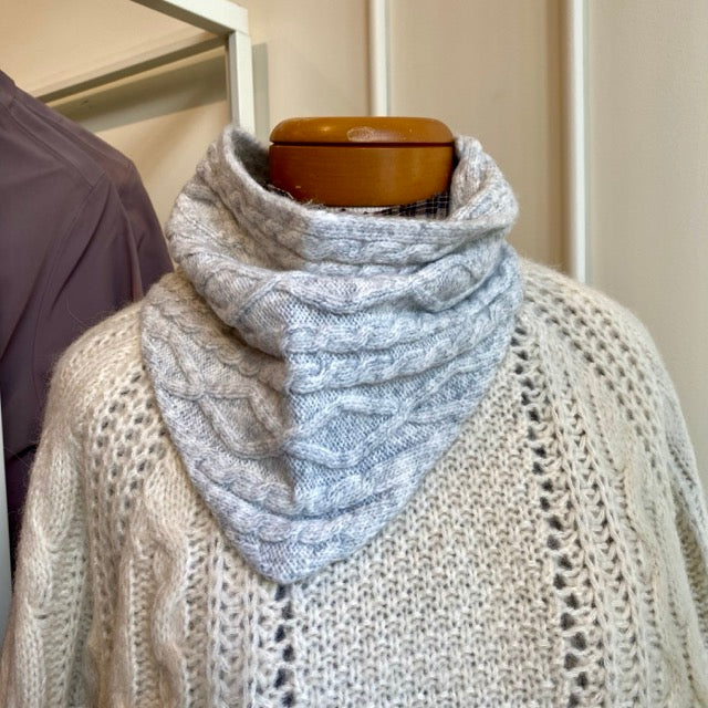 Edith Triangle Scarf — Grey Melange