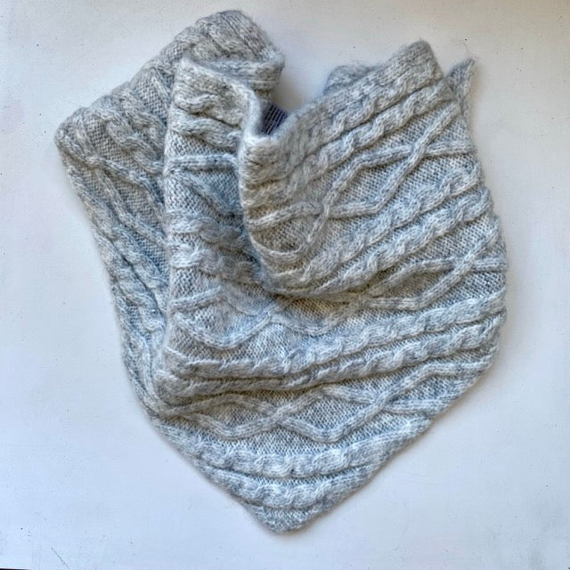 Edith Triangle Scarf — Grey Melange