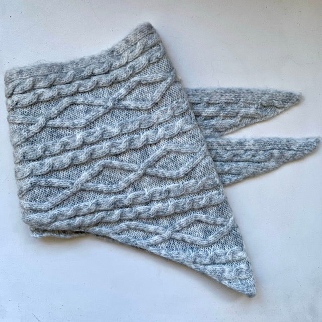 Edith Triangle Scarf — Grey Melange