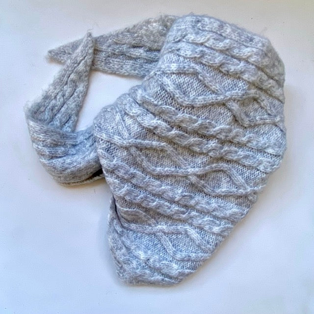 Edith Triangle Scarf — Grey Melange