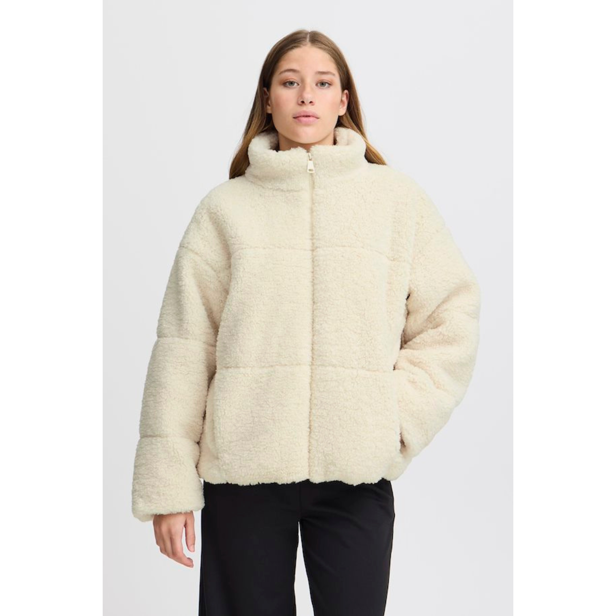 ICHI Copenhagen Funara Teddy Bear Jacket - Almond Milk