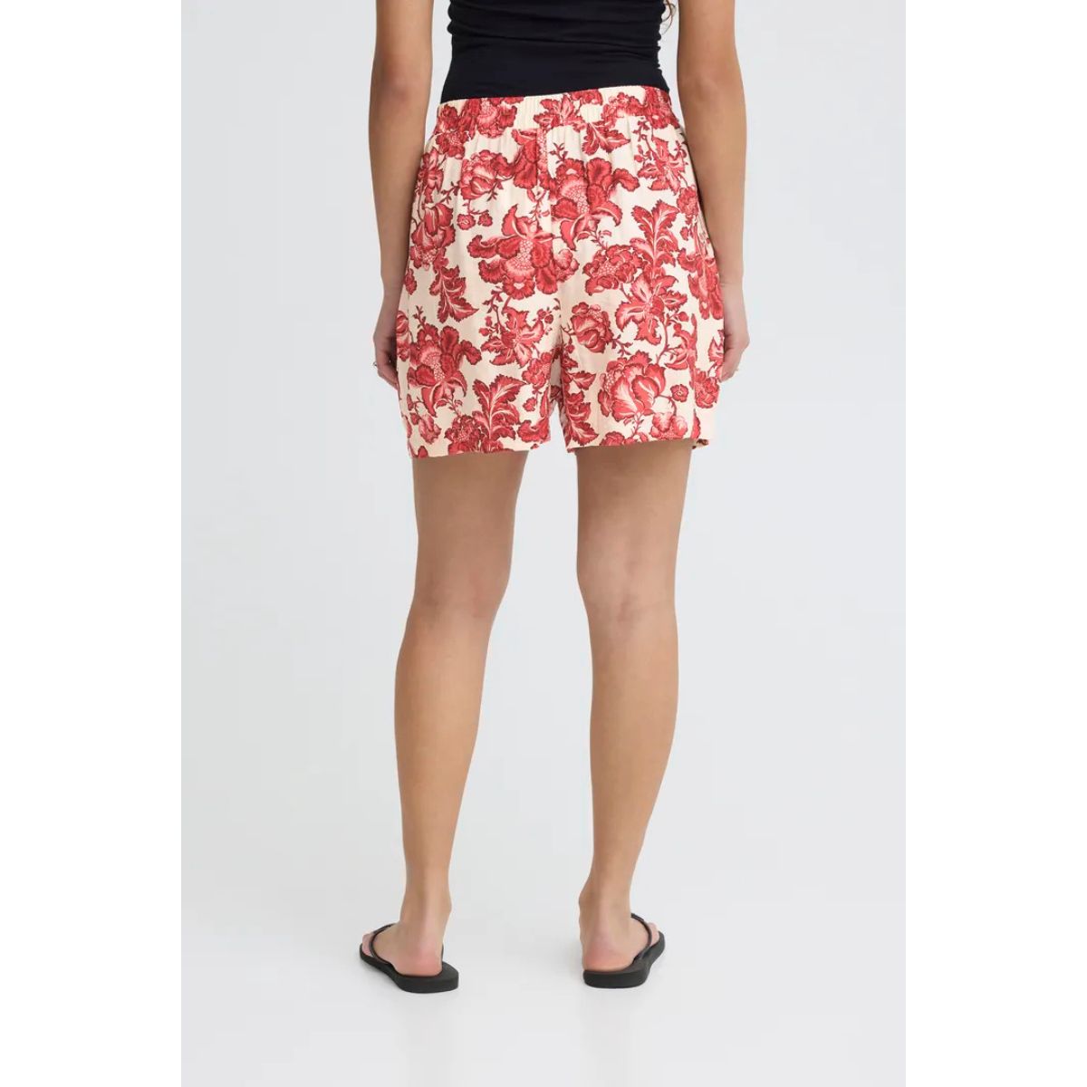 Gilvis Floral Shorts — Red - Public Mercantile