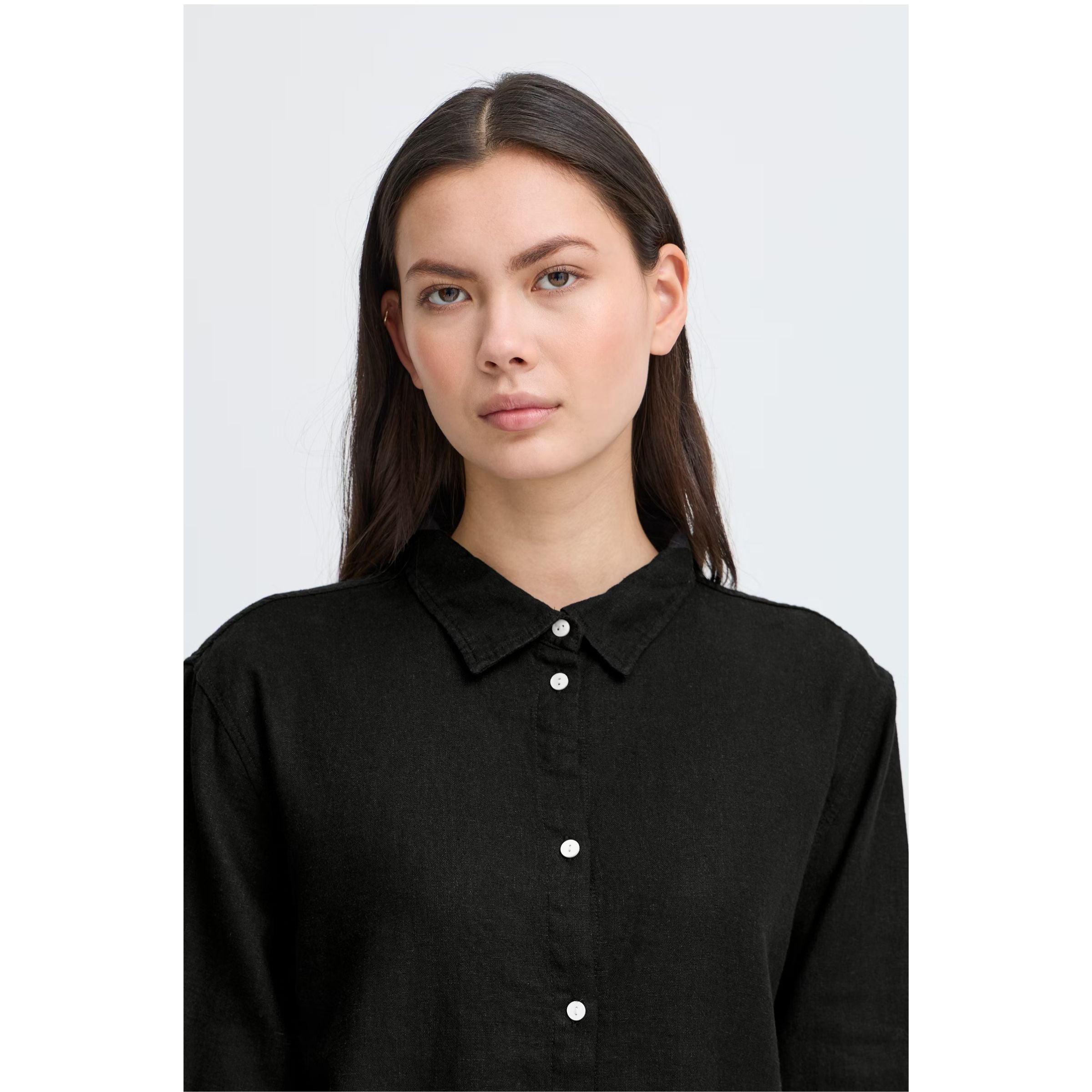 Linno Button-Down Shirt — Black