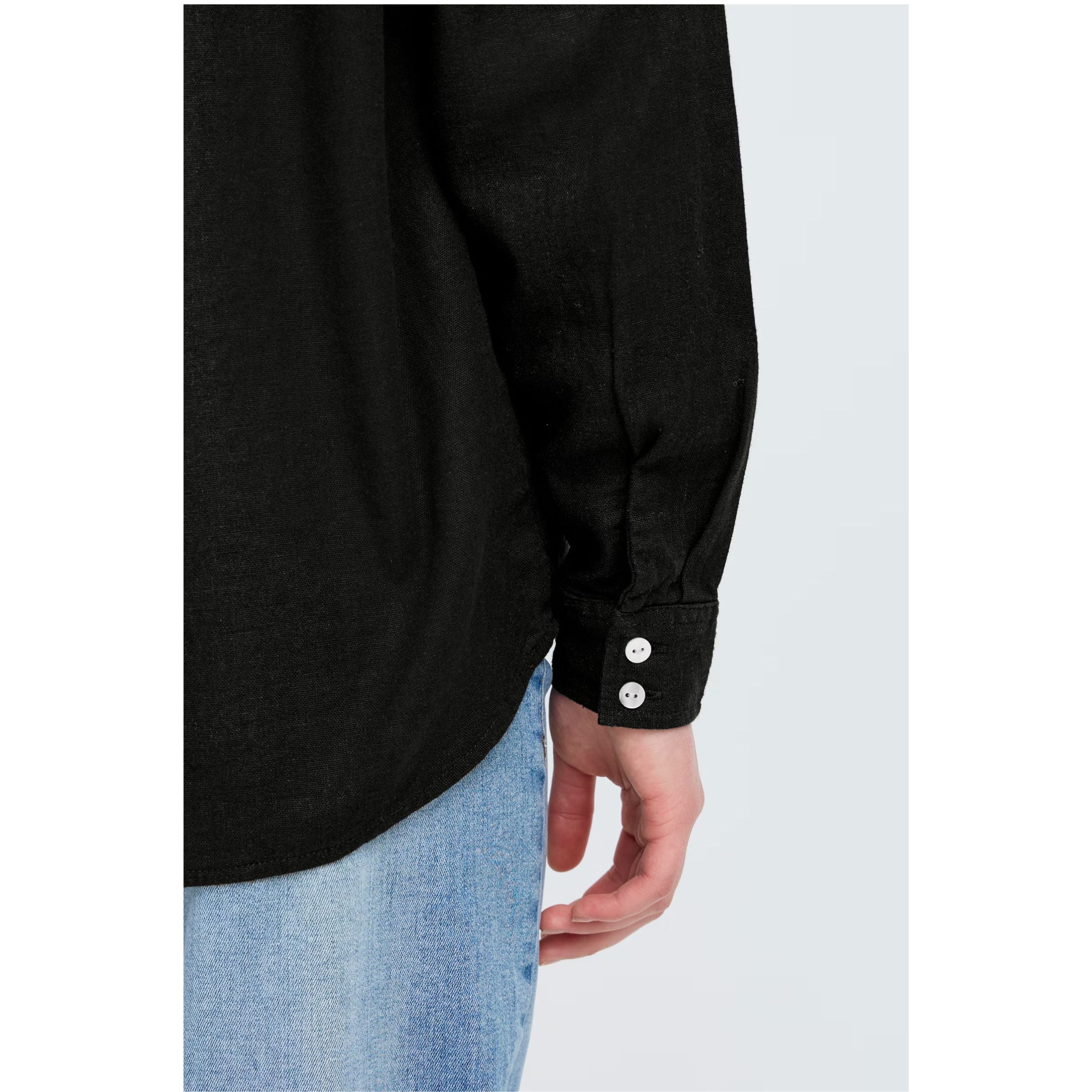 Linno Button-Down Shirt — Black