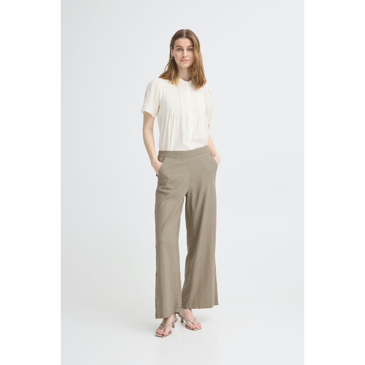 Linno Linen Pants — Timber Wolf - Public Mercantile