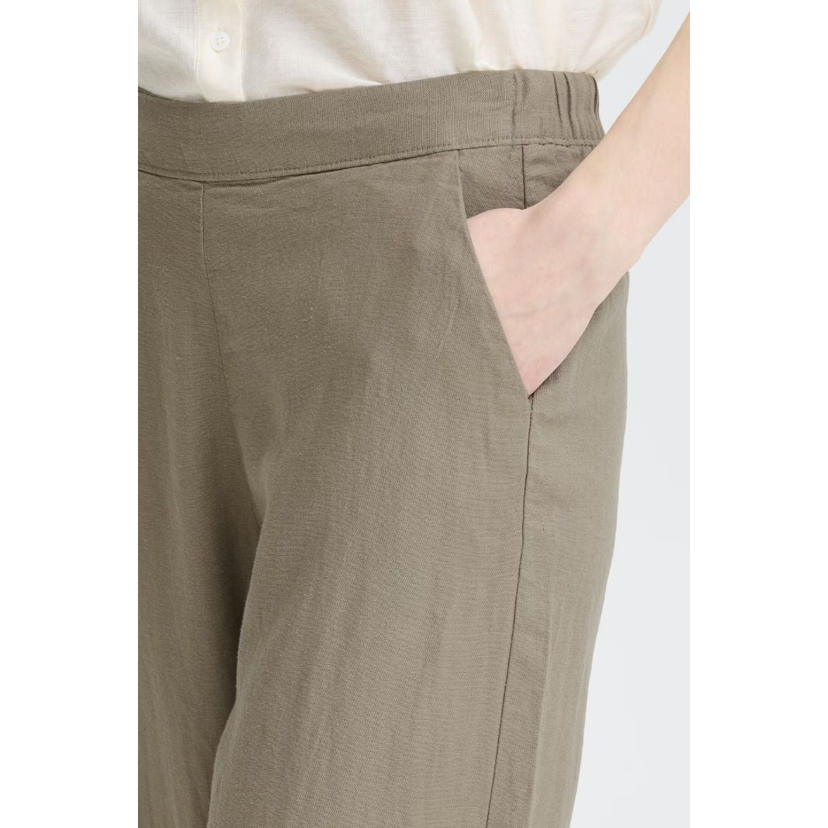 Linno Linen Pants — Timber Wolf - Public Mercantile