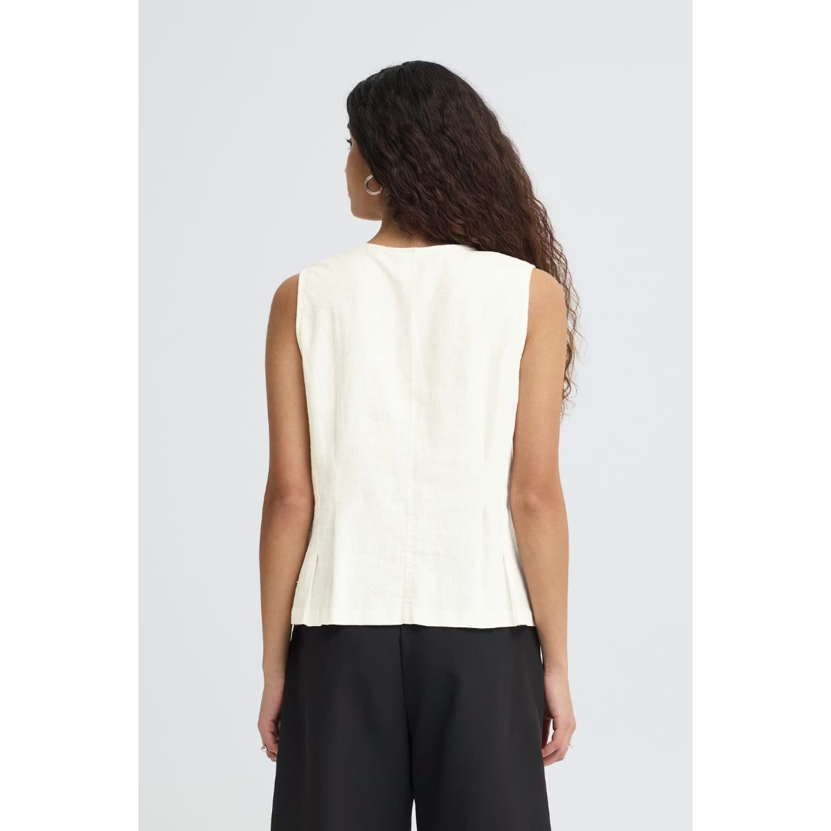 Linno Linen Vest — Cloud Dancer - Public Mercantile