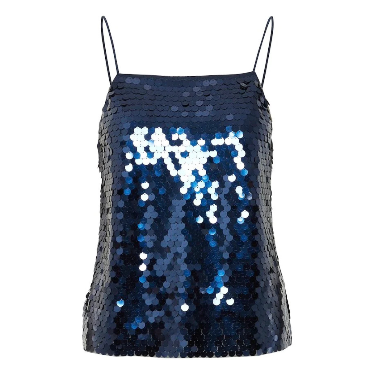 ICHI Copenhagen Pennie Sequin Top — Blue