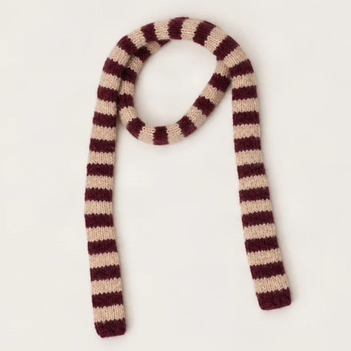 Rosamunde Skinny Scarf — Zinfandel Stripe