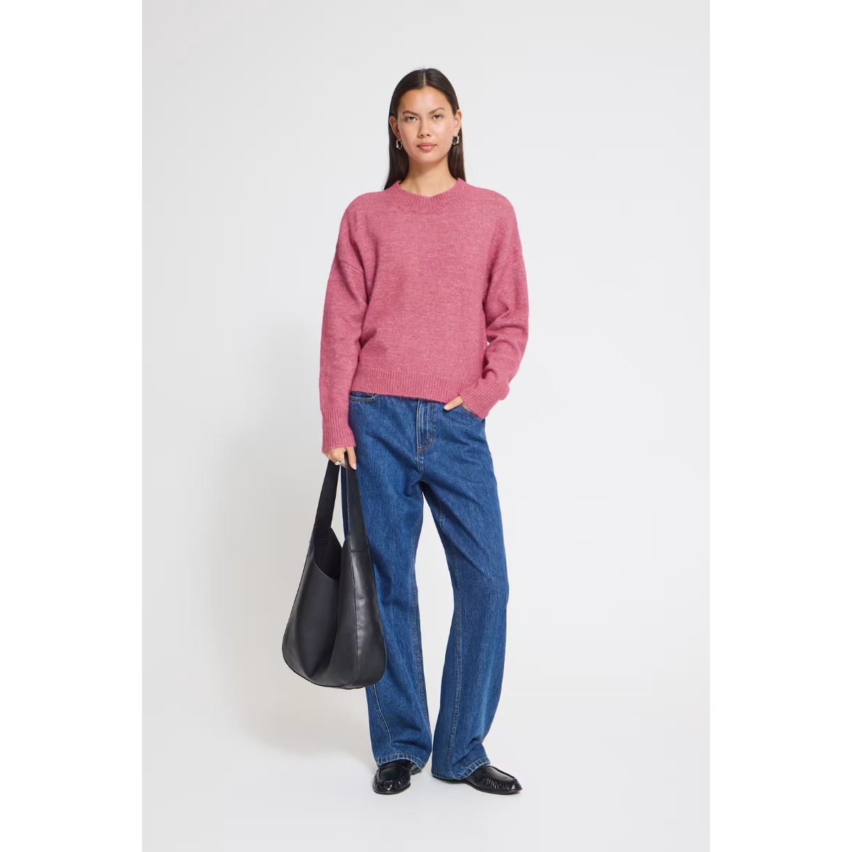 Saige Wool Blend Sweater — Pink