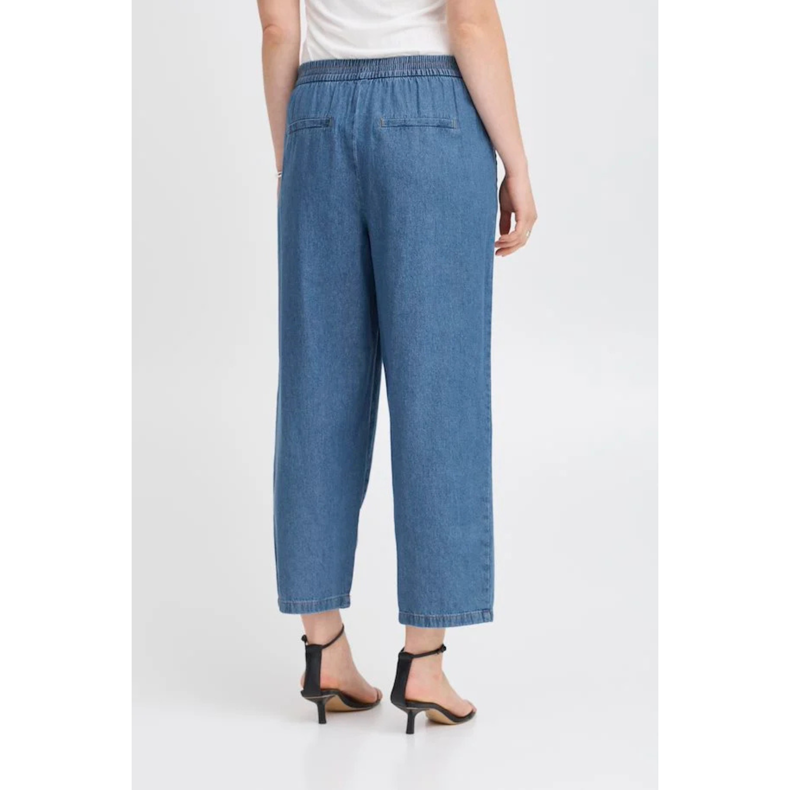 ICHI Archer Pants - Washed Denim Blue - Public Mercantile