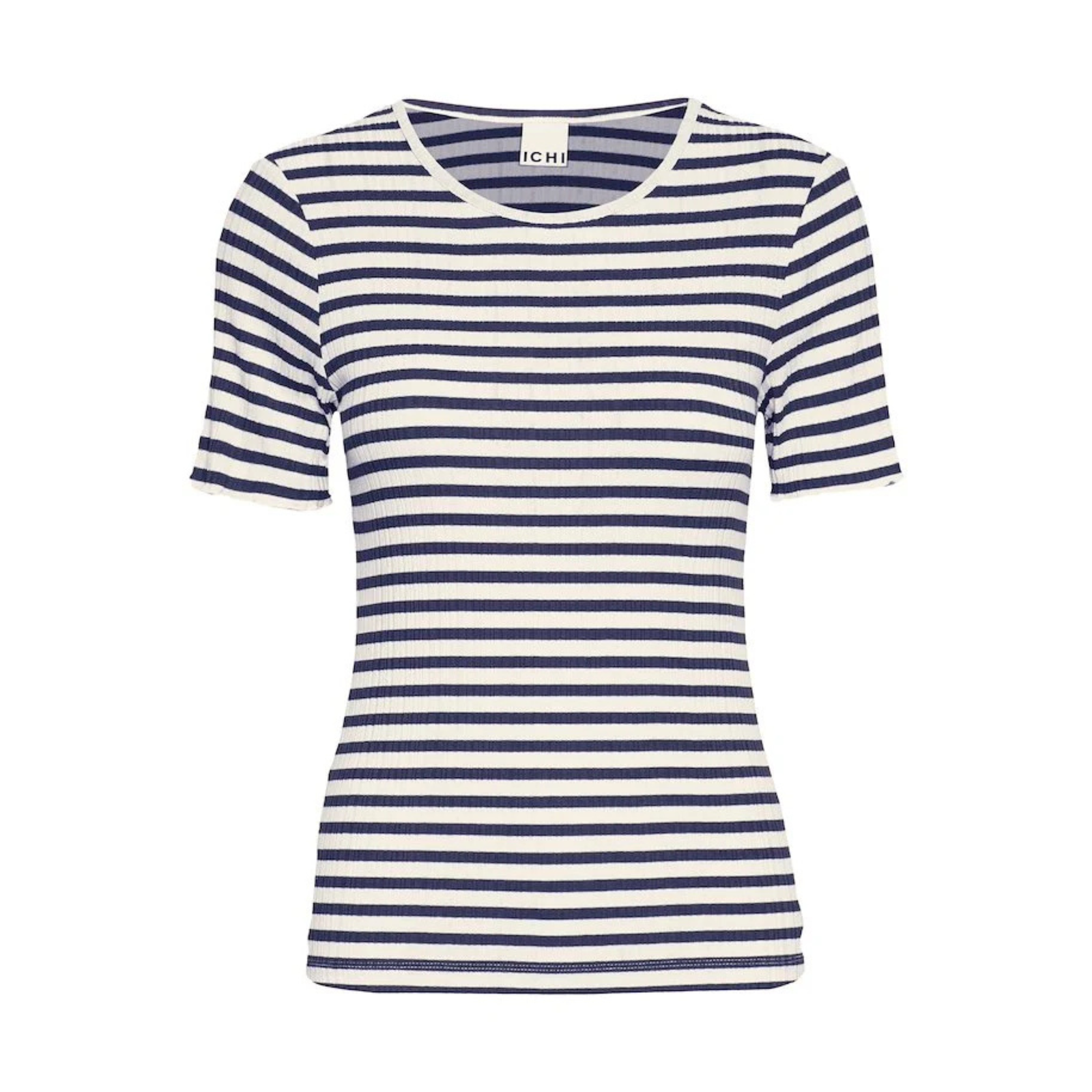 ICHI Cella Striped T-Shirt —  Total Eclipse - Public Mercantile