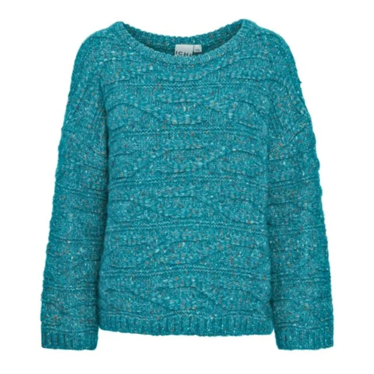 ICHI Copenhagen Balas Sweater — Green Blue Slate - Public Mercantile