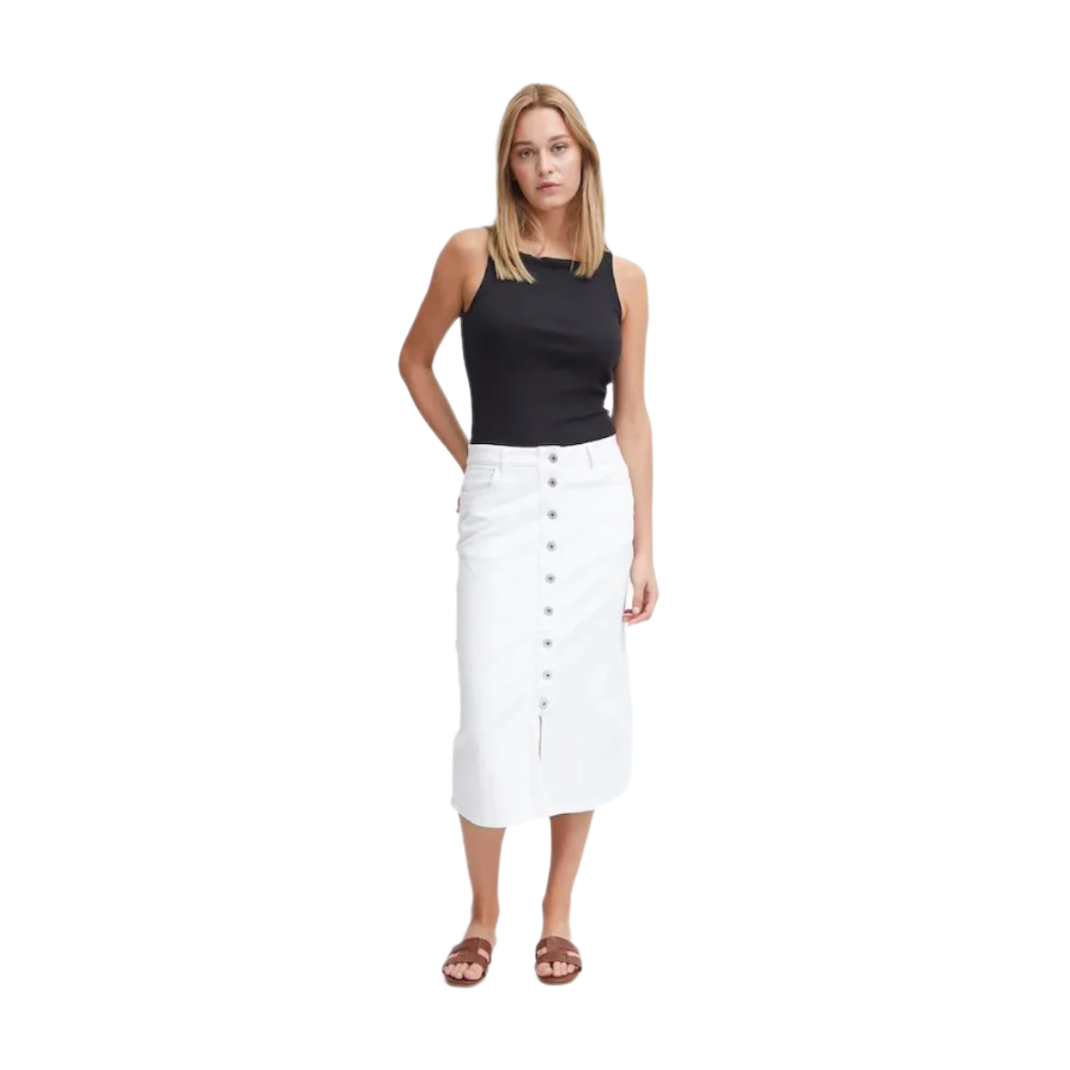 ICHI Copenhagen Blanc de Blanc Skirt - Public Mercantile