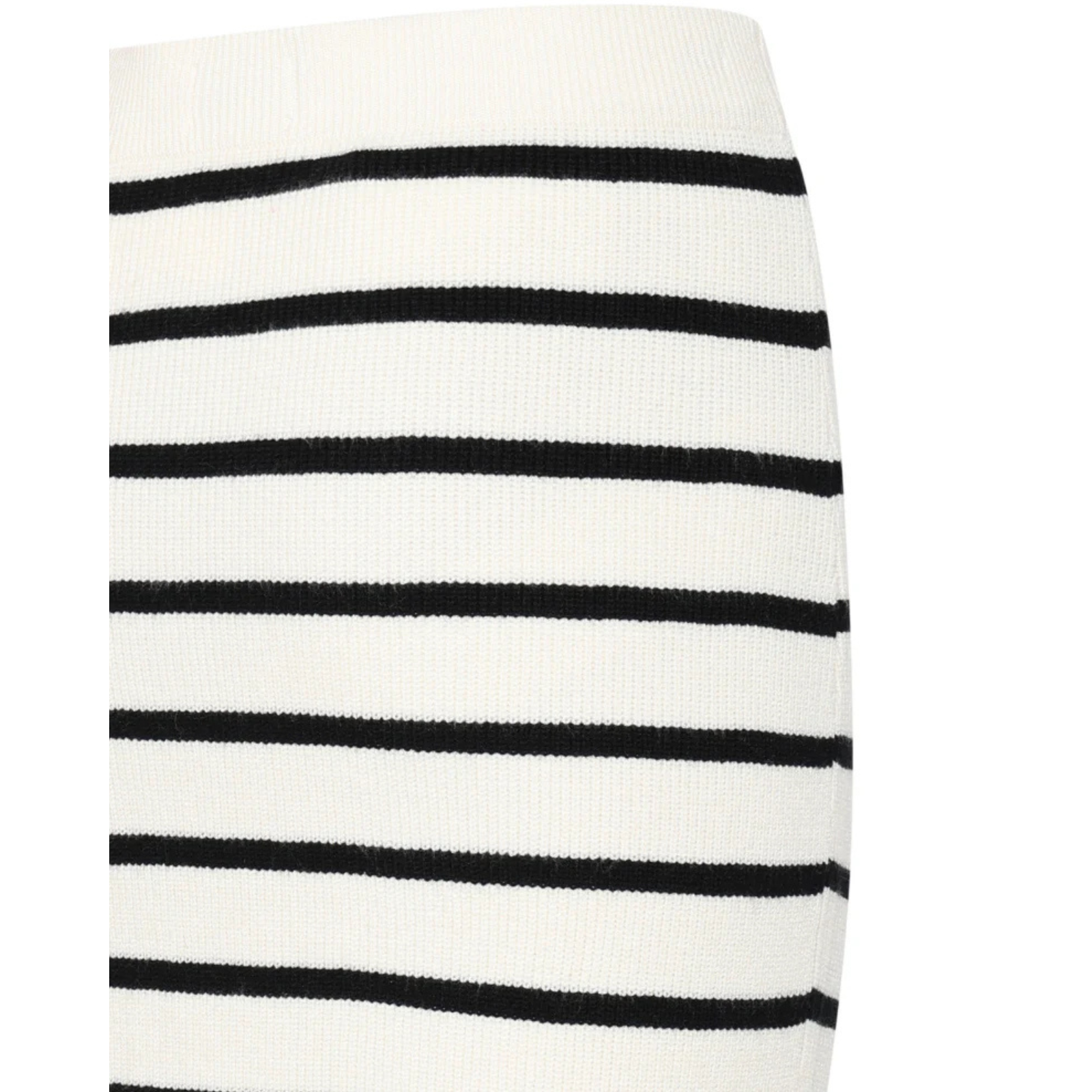 ICHI Copenhagen Boston Striped Midi Skirt — Birch/Black Stripe - Public Mercantile