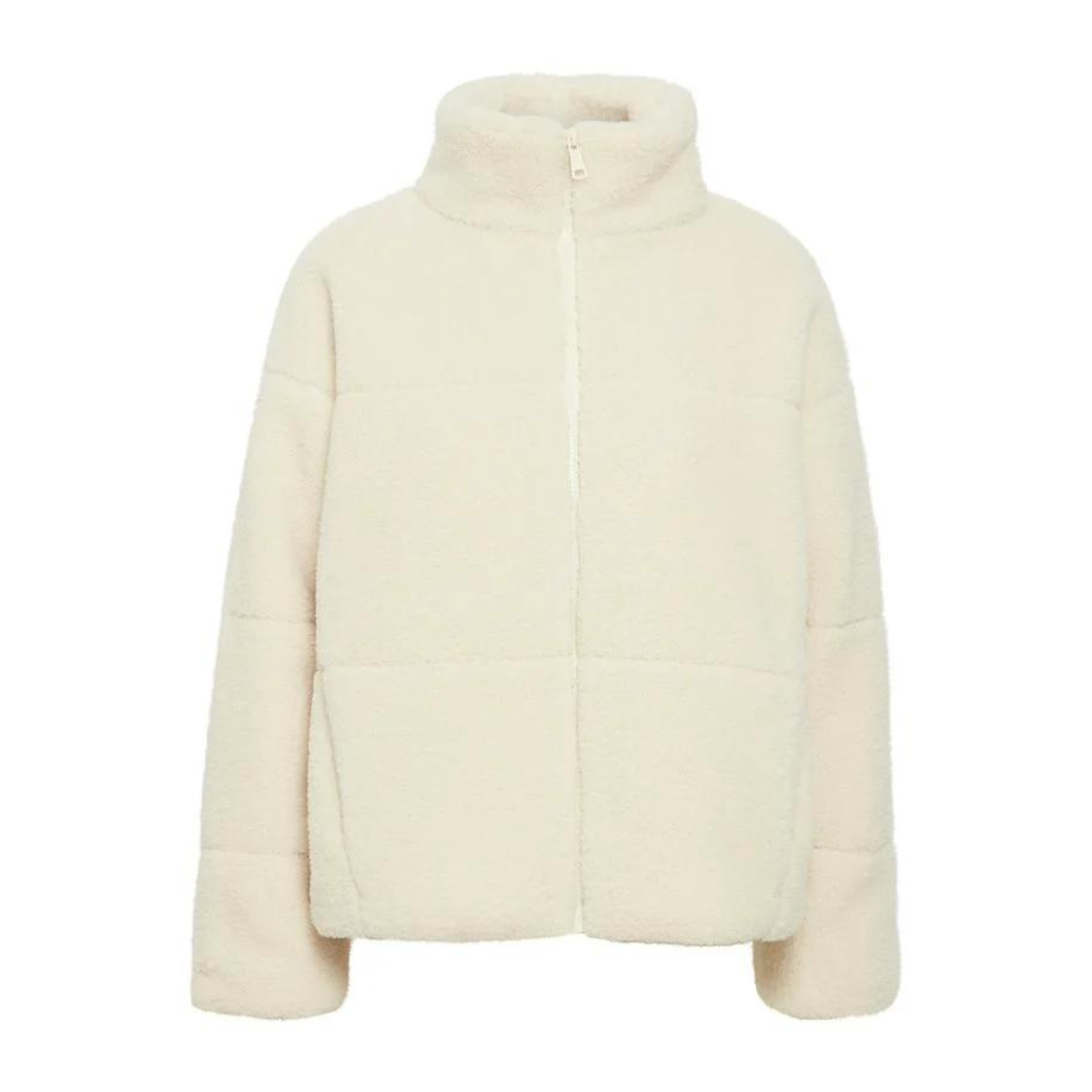 ICHI Copenhagen Funara Teddy Bear Jacket - Almond Milk - Public Mercantile