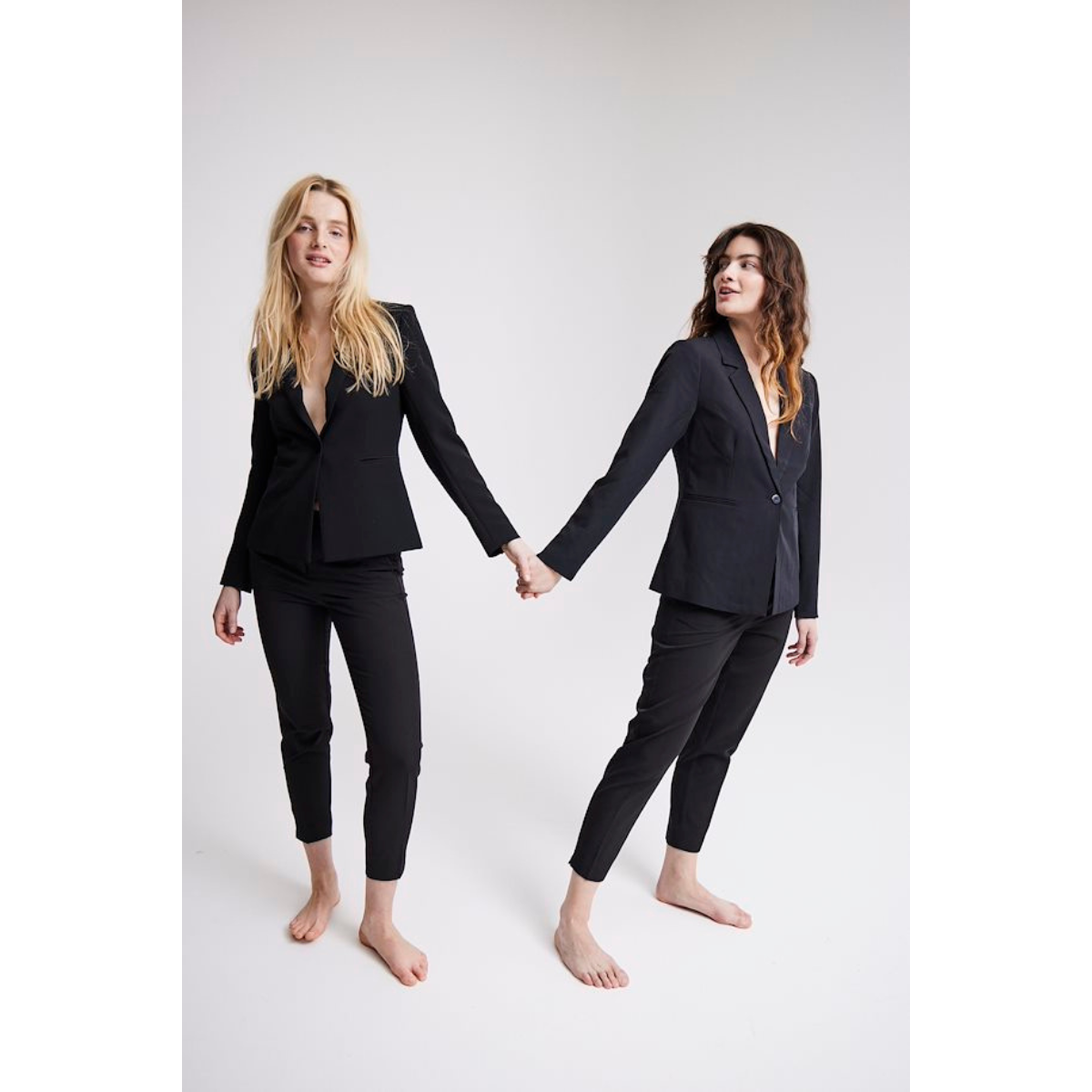 ICHI Copenhagen Lexi Slim Trousers — Black - Public Mercantile