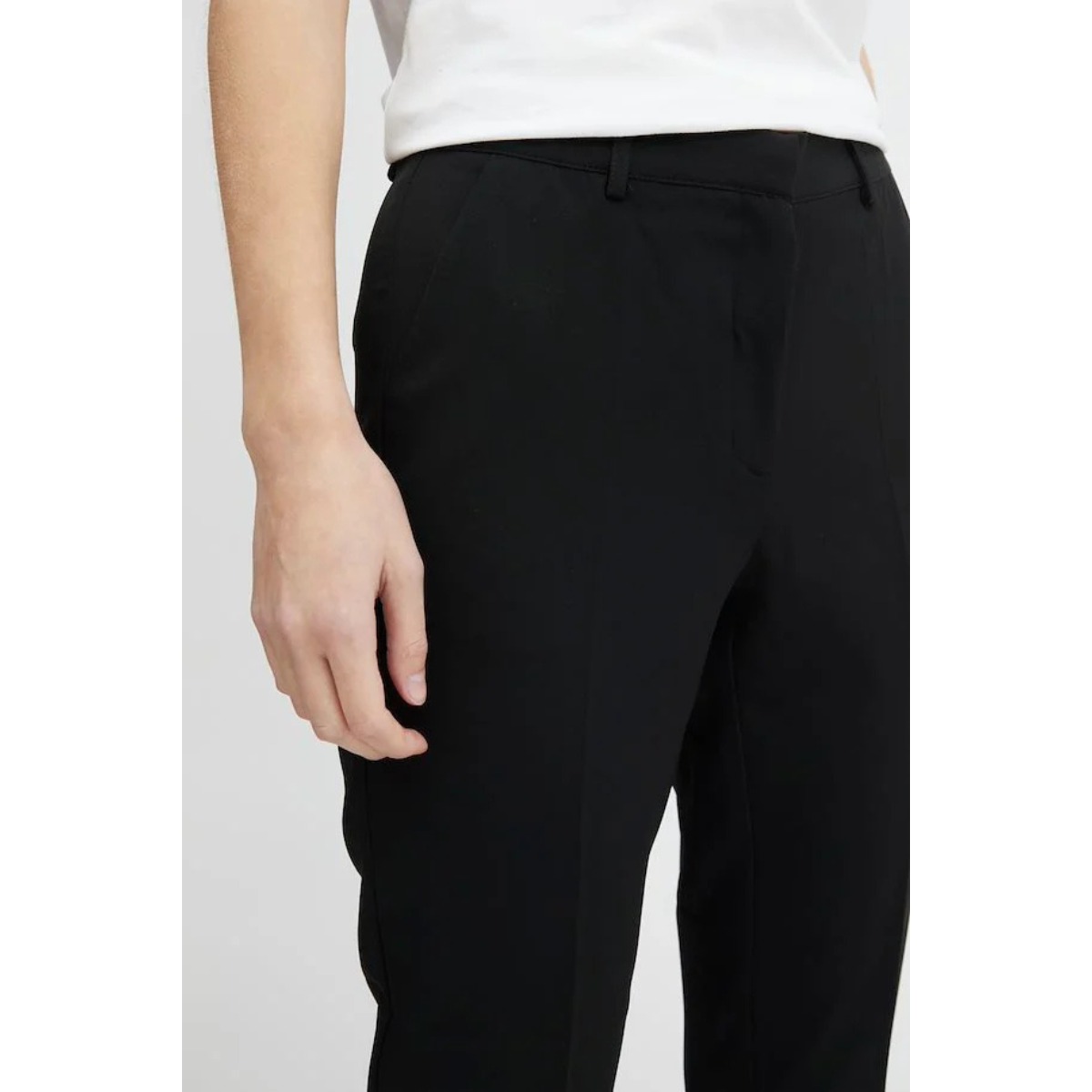 ICHI Copenhagen Lexi Slim Trousers — Black - Public Mercantile