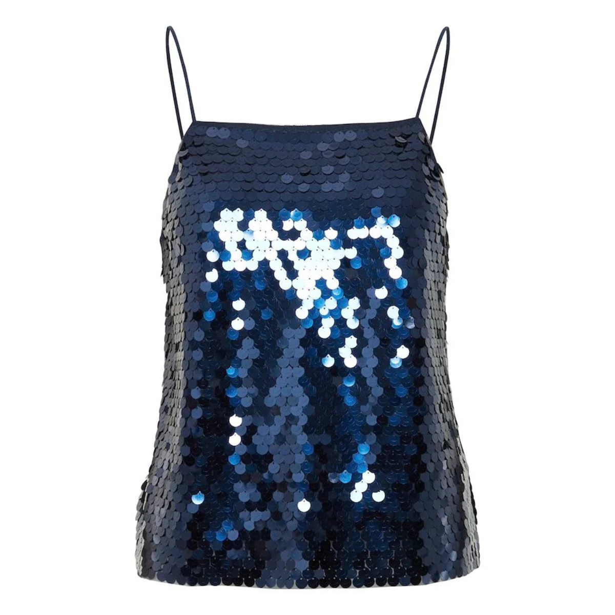 ICHI Copenhagen Pennie Sequin Top — Blue - Public Mercantile